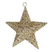 MAURY'S GLITTER GOLD APPENDINO NATALIZIO A STELLA 3D DA 25 CM