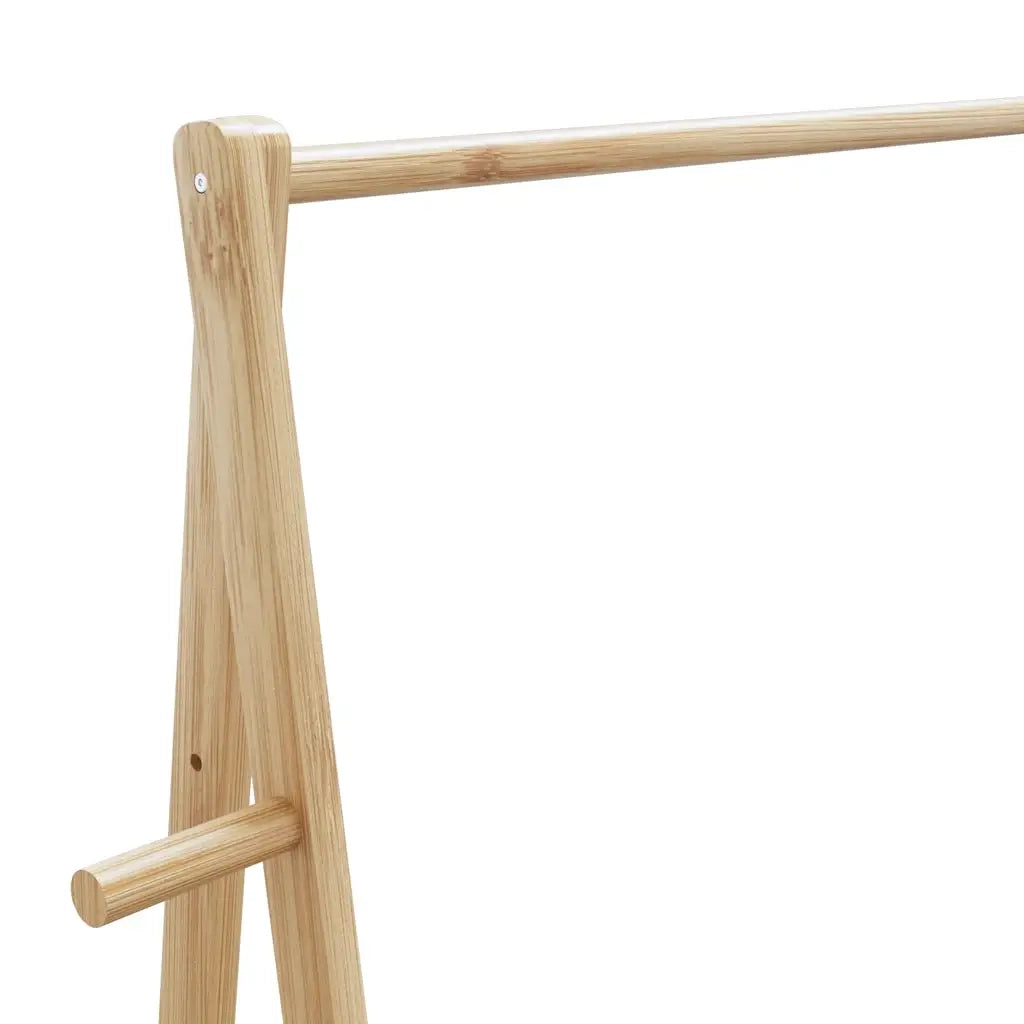 Appendiabiti con Ripiani e Ruote 96x45,5x155,5 cm in Bambù 4008907
