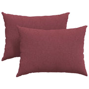 Cuscini da Divano 2 pz | Cuscini per sedie Rosso Vino 70 x 50 cm Tessuto