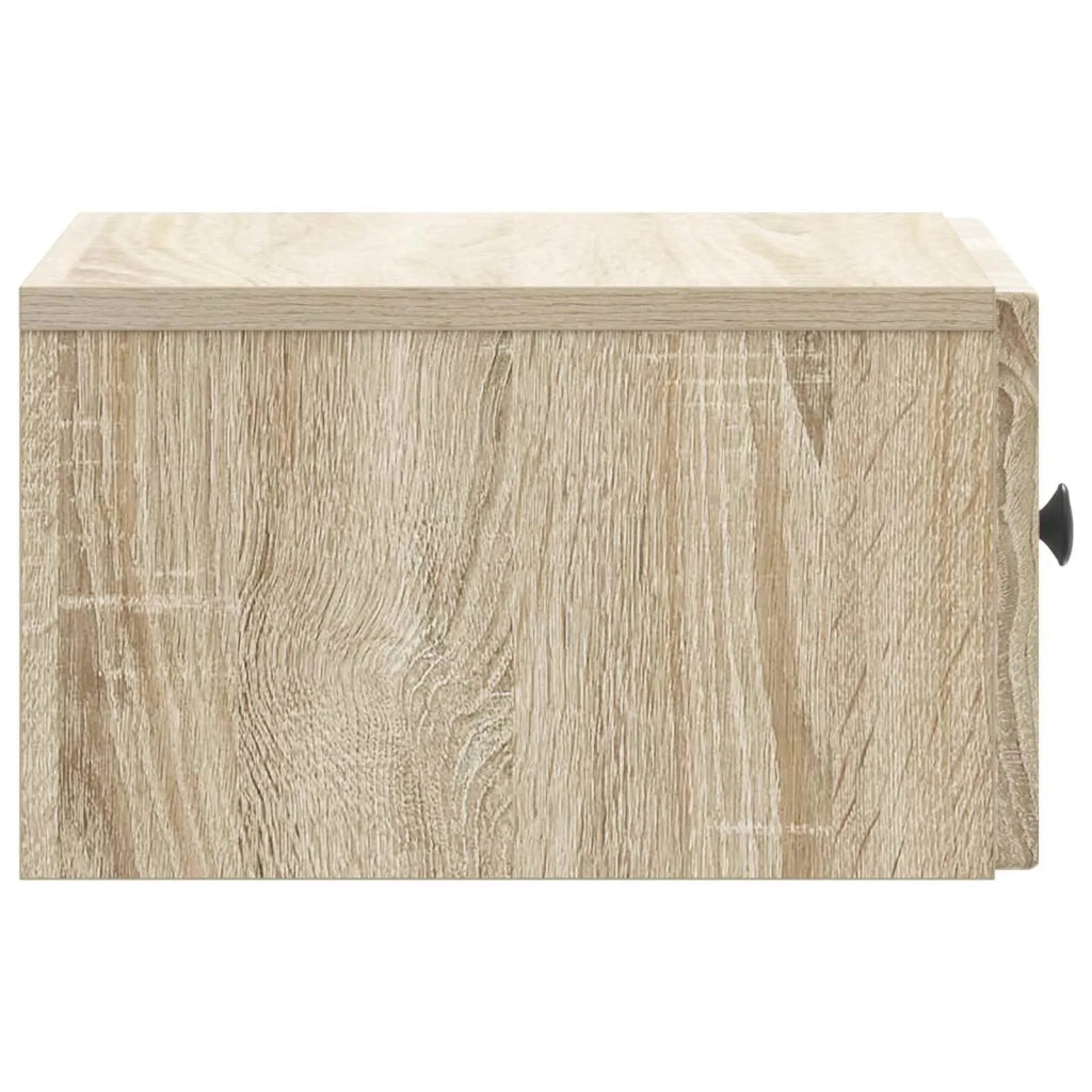 Set di 2 Comodini | Armadio da Notte | Mobiletto da notte a muro Rovere Sonoma 33 x 34,5 x 20 cm