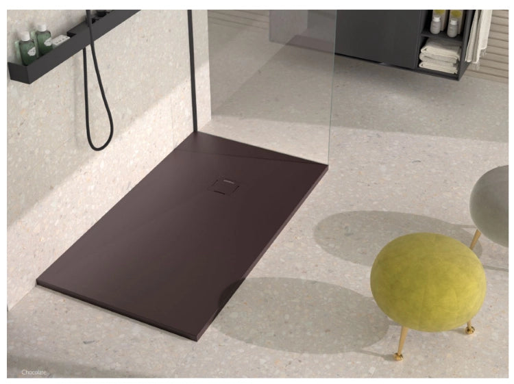 PIATTO DOCCIA MODELLO HIDDEN 120 X 80 - COLORE CHOCOLATE - LISCIO
