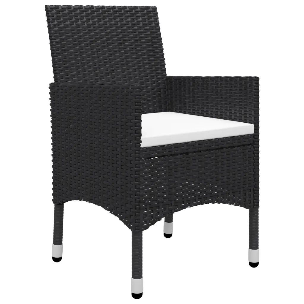 Set Mobili da Pranzo per Giardino 3 pz Nero 3067667