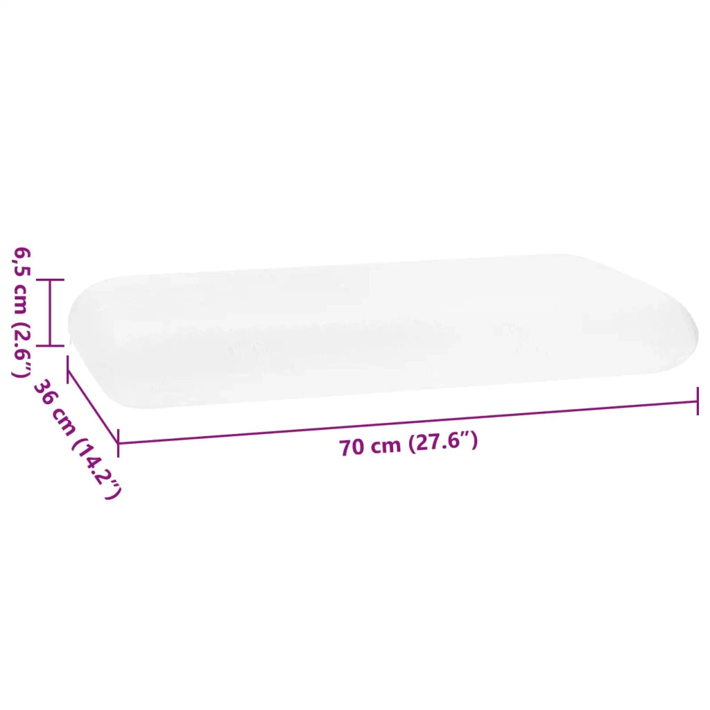 Cuscino da Letto Bianco 70 x 36 x 6,5 cm Schiuma Memory 42020210