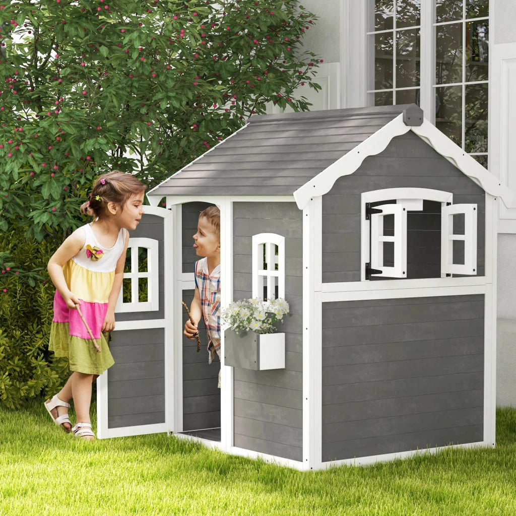 Casetta per bambini in legno ¨C Minimal ¨C grigio