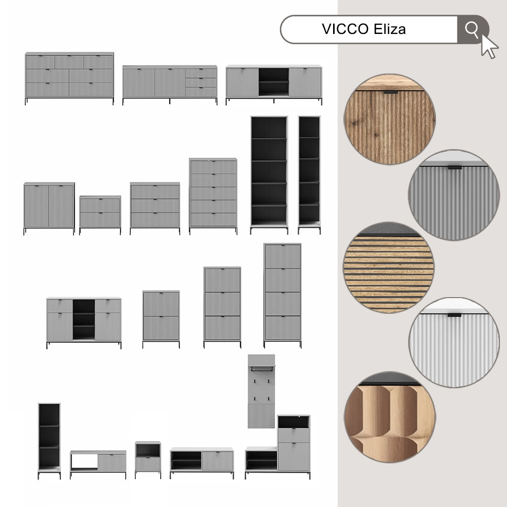 Vicco Libreria Bianco 36 x 120 cm 3 soggetti