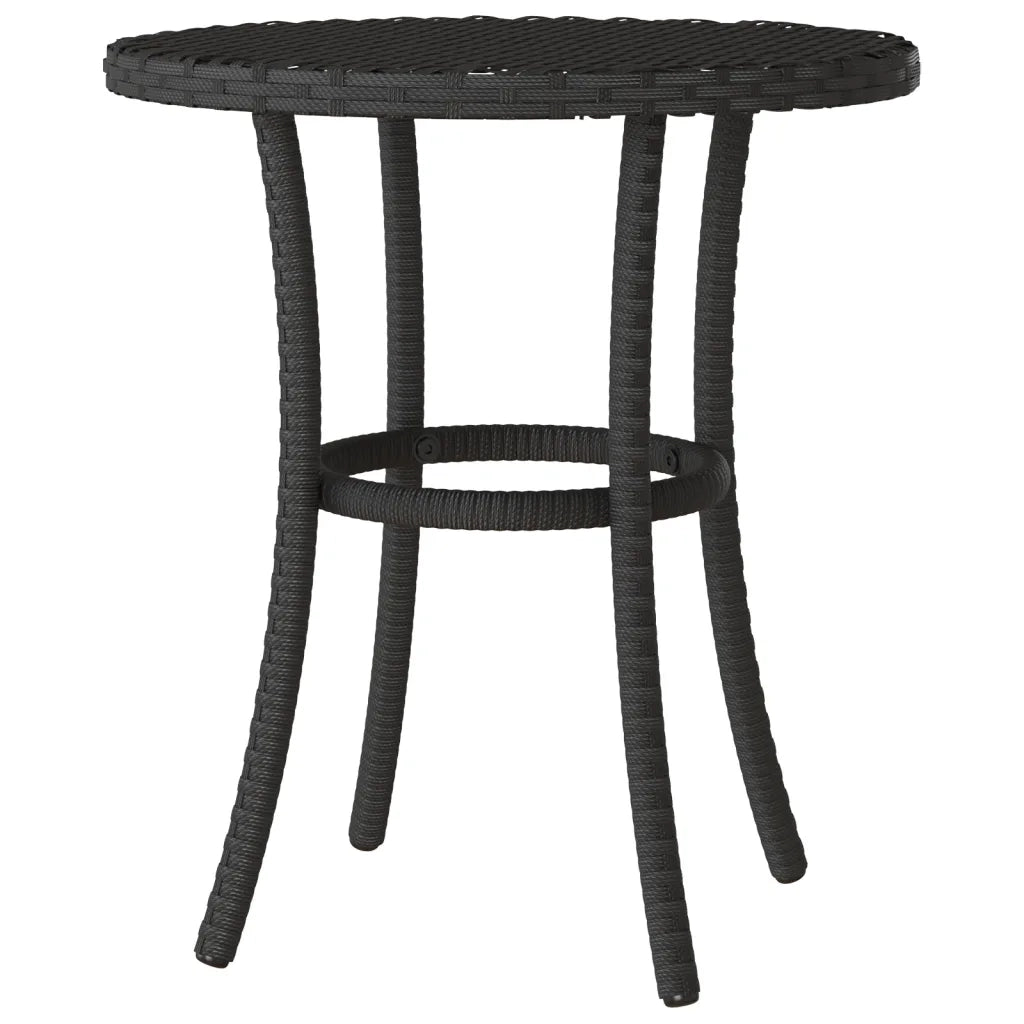 Set da Bistrò 3 pz con Cuscini Nero in Polyrattan 365249