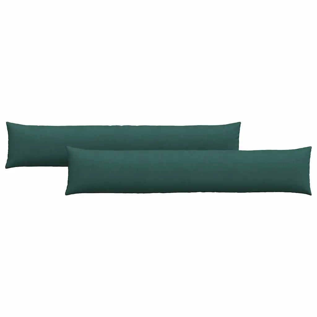 Cuscini da Divano 2 pcs Verde Scuro 200 x 40 cm Tessuto 42013873
