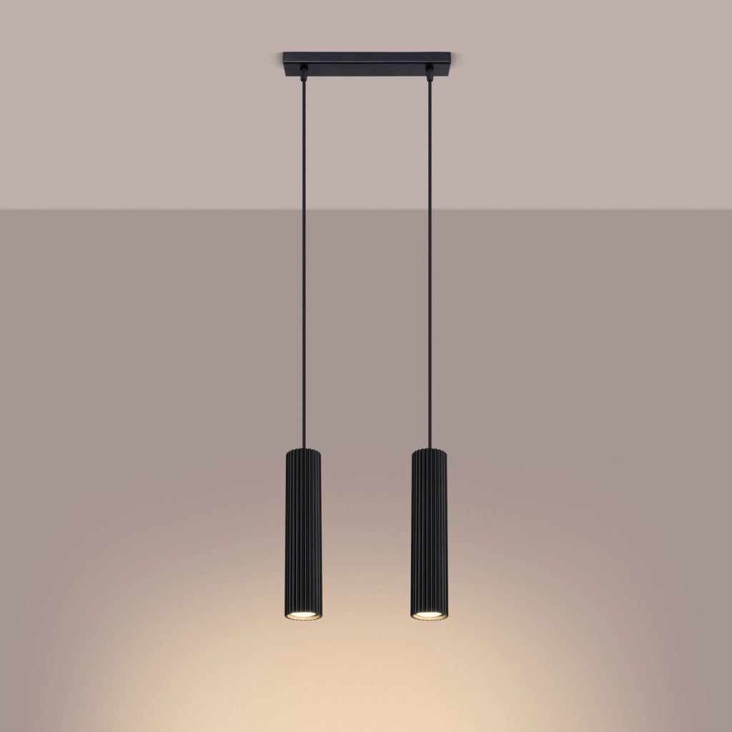 Lampada a sospensione KARBON 2 nero
