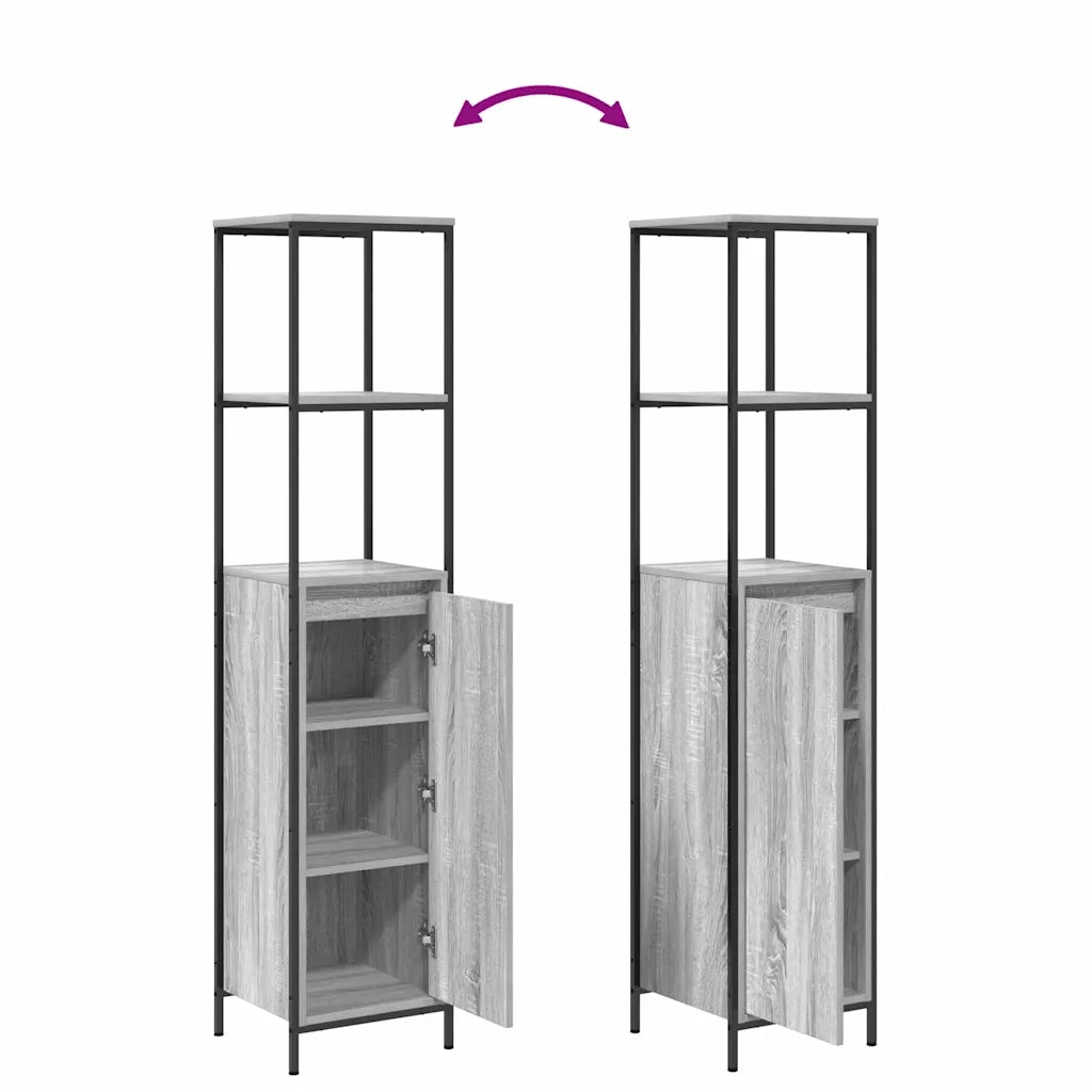 Set di mobili per il bagno con cassetto 3 pcs Grigio Sonoma 3328362