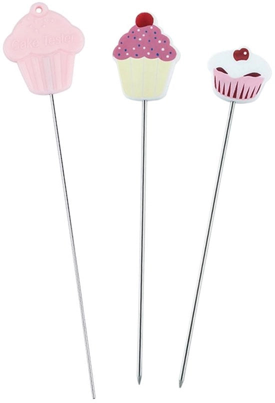 Kit di prova per torte 3 pezzi - punte di prova per torte - aghi di prova - accessori da forno - 19,5 cm / 18,5 cm / 16 cm - punte di prova per torte in acciaio inossidabile riutilizzabile