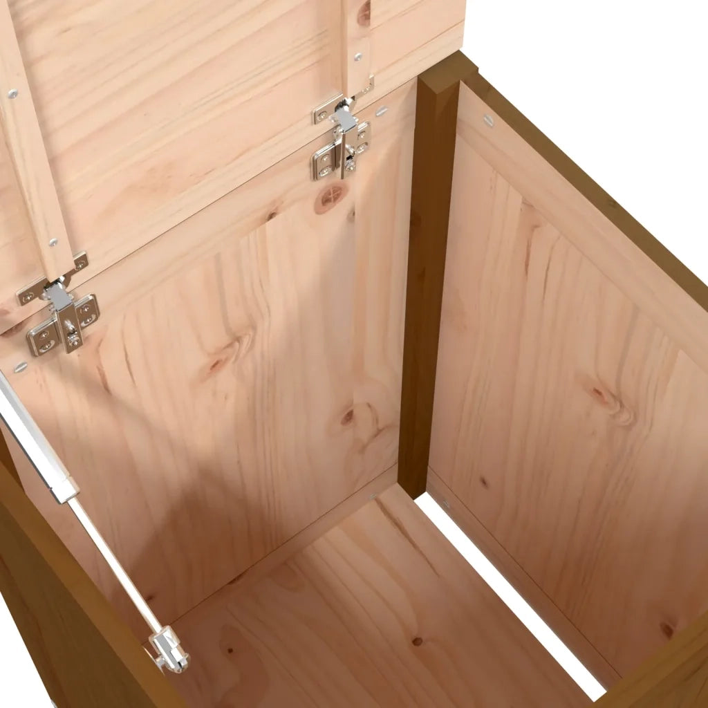 Contenitore per Bucato Ambra 44x44x66 cm Legno Massello Pino 823567