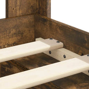 Letto matrimoniale | Letto per adulti | Struttura del letto con stoccaggio e testata Rovere Fumo