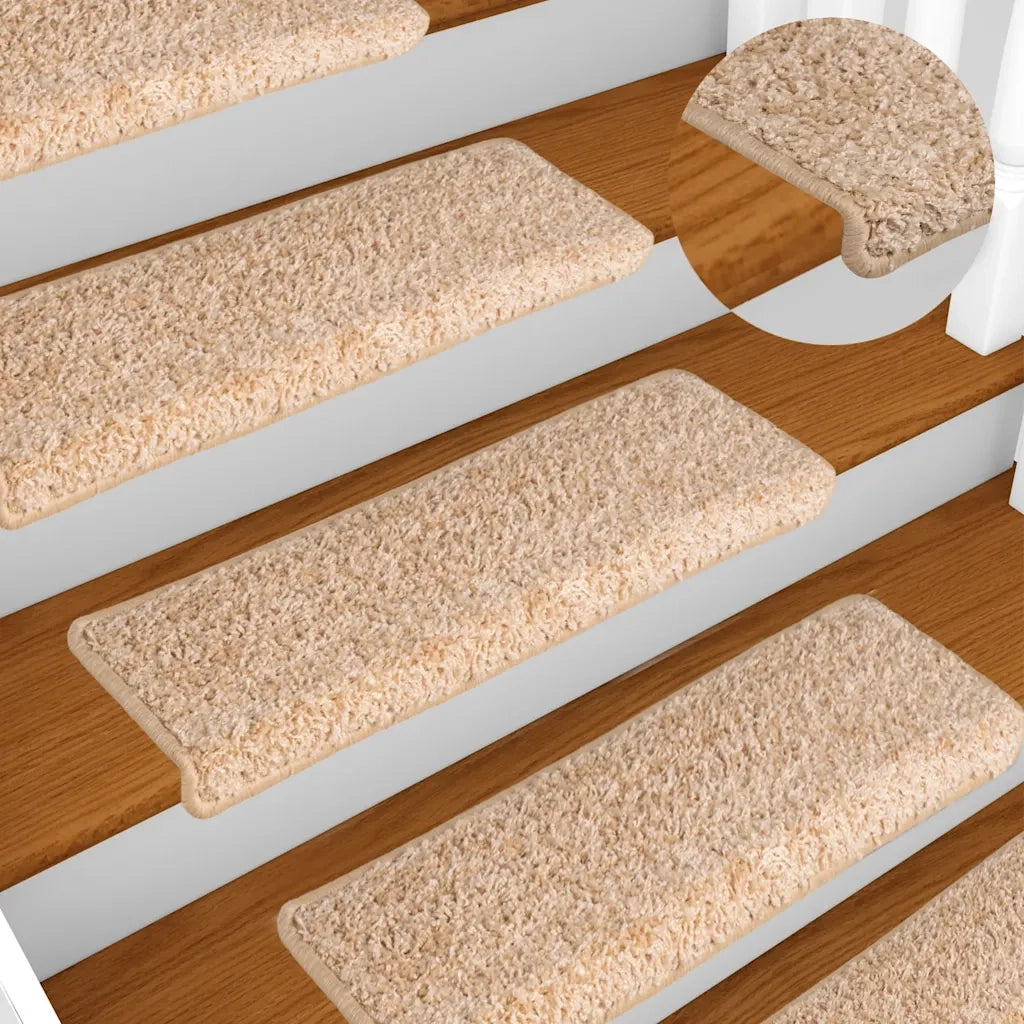 Tappetini per scale 30 pz 65x21x4 cm Oro Bordo rettangolare 3365834