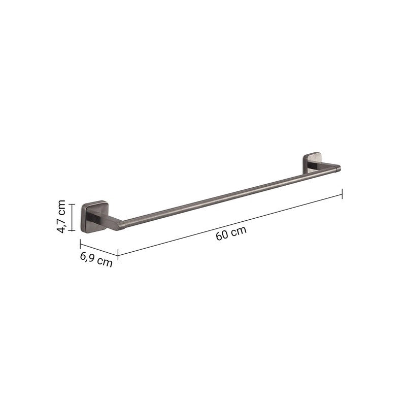 Portasalviette bagno 60 cm Tonga gun metal