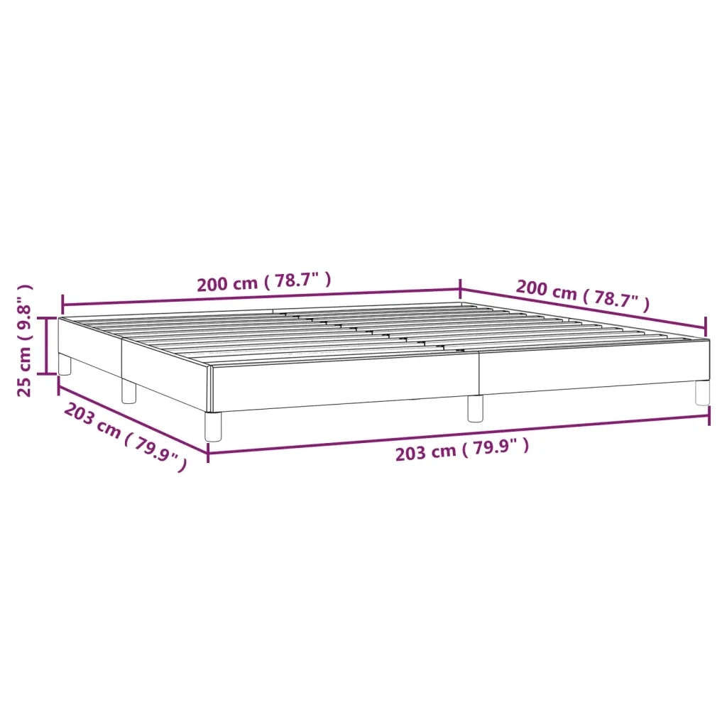 Giroletto senza Materasso Grigio Chiaro 200x200 cm Tessuto 346842