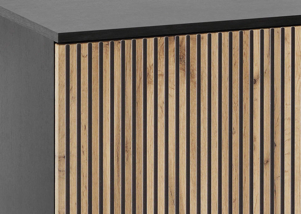 Komodee Cassettiera Laval K154 Rovere Wotan/Nero 154x83x39 cm