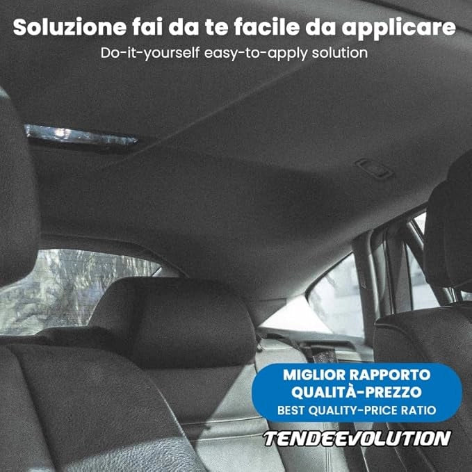 Kit Riparazione Tessuto Cielo Auto - Nido D'ape Grigio Medio Con 2 Colle Spray - Misura 1,50 x 3 m - Adatto anche per Pannelli Portiere e Pantoni