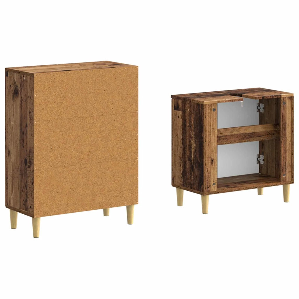 Set di Armadi da Bagno da 2 Pezzi ARNHEM Legno antico 3417610