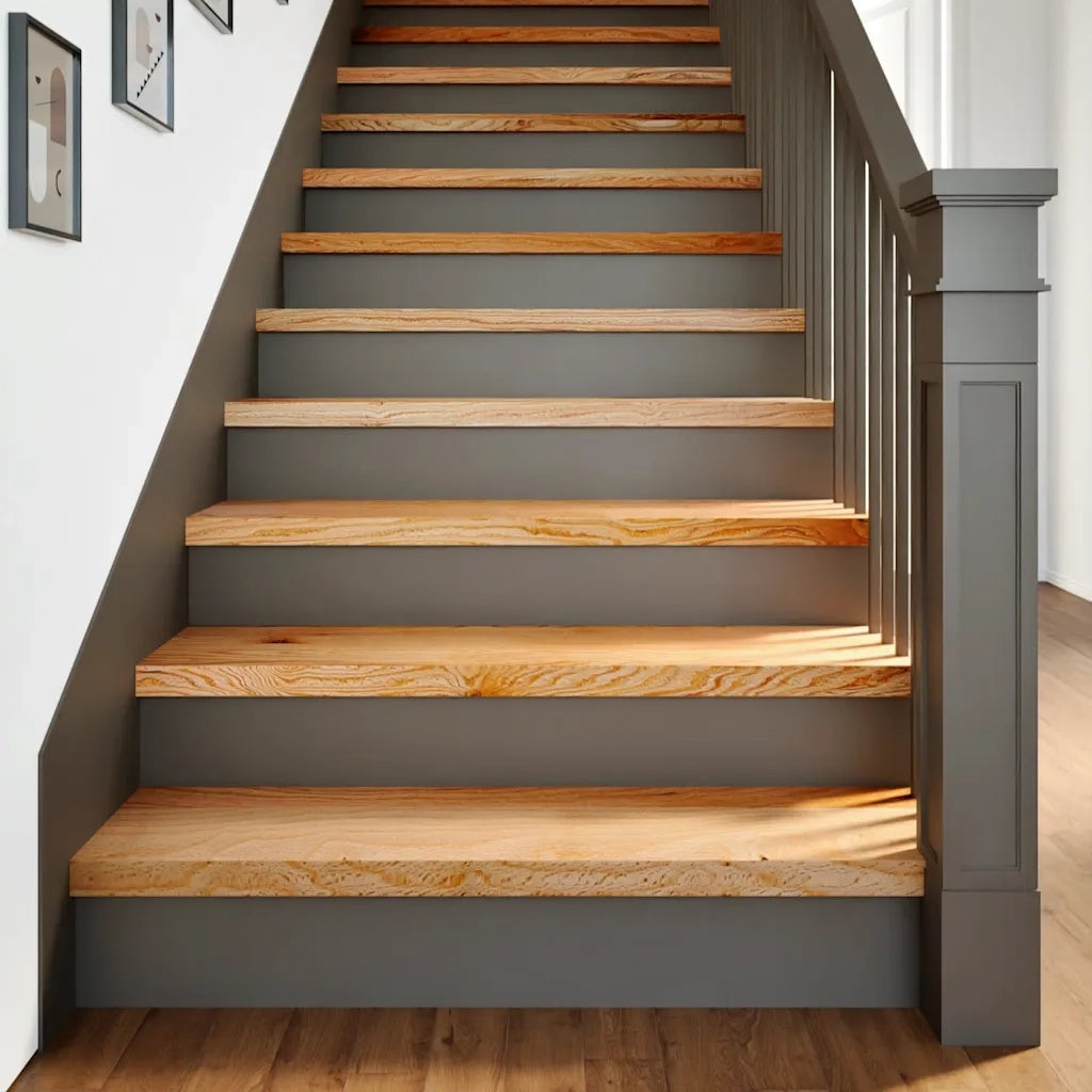 vidaXL Gradini 16 pz Marrone Chiaro 90x25x2 cm Legno Massello Rovere