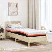 Materasso-Materasso per letto Bianco e Nero 80 x 200 cm Tessuto Jacquard