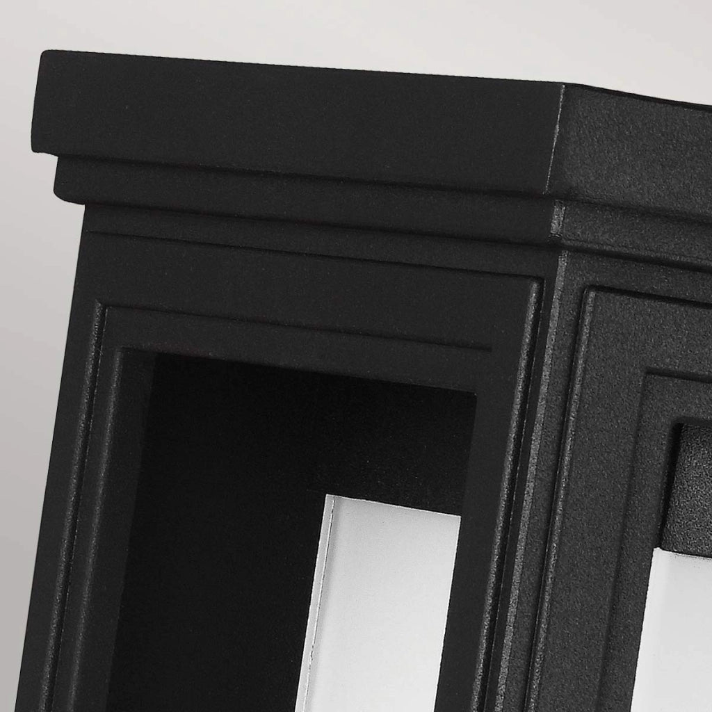 Applique esterna moderna nera E27 60W Roscoe Feiss