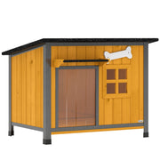 Cuccia per Cani da Esterno in Legno e Acciaio ¨C Minimal ¨C Giallo