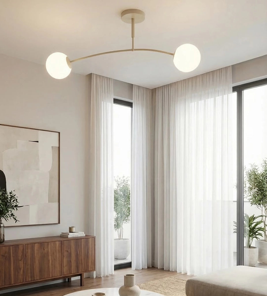 Lampada da soffitto PREGOS 2xE14 beige bianca Emibig