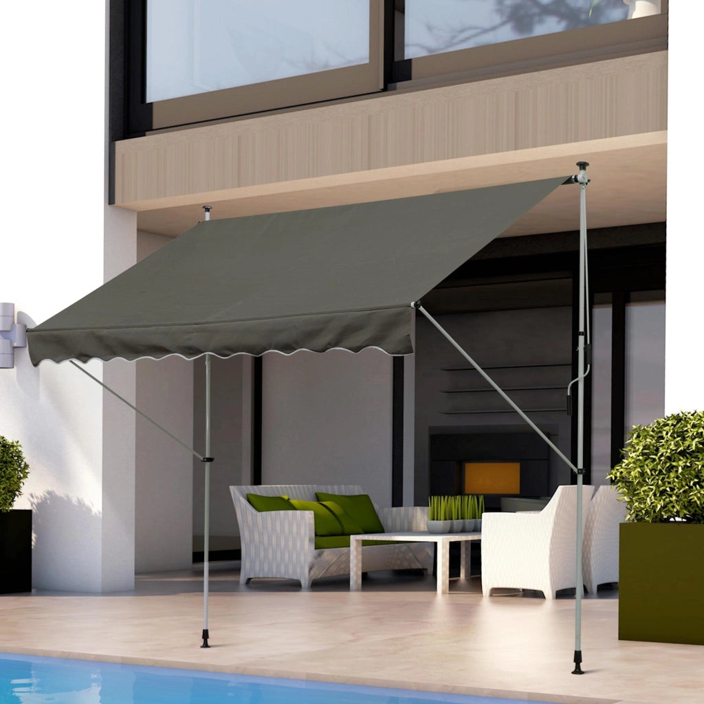 Tenda da esterno pieghevole retrattile ¨C Minimal ¨C grigio 3x1.5 m