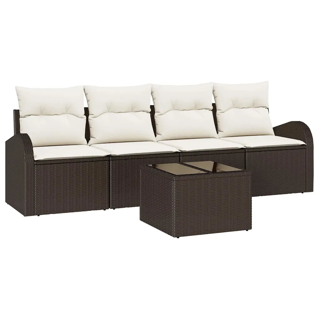 Set Divano da Giardino Marrone 55 x 55 x 37 cm polyrattan 3345908