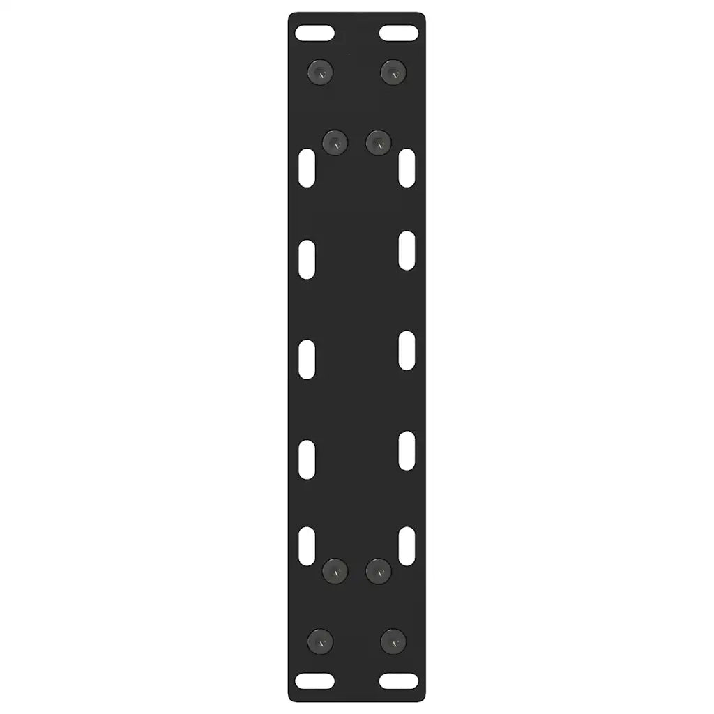 Gambe per Tavolino da Caff¨¨ Nere 2 pz | Piede del tavolo 30x(30-31) cm Acciaio