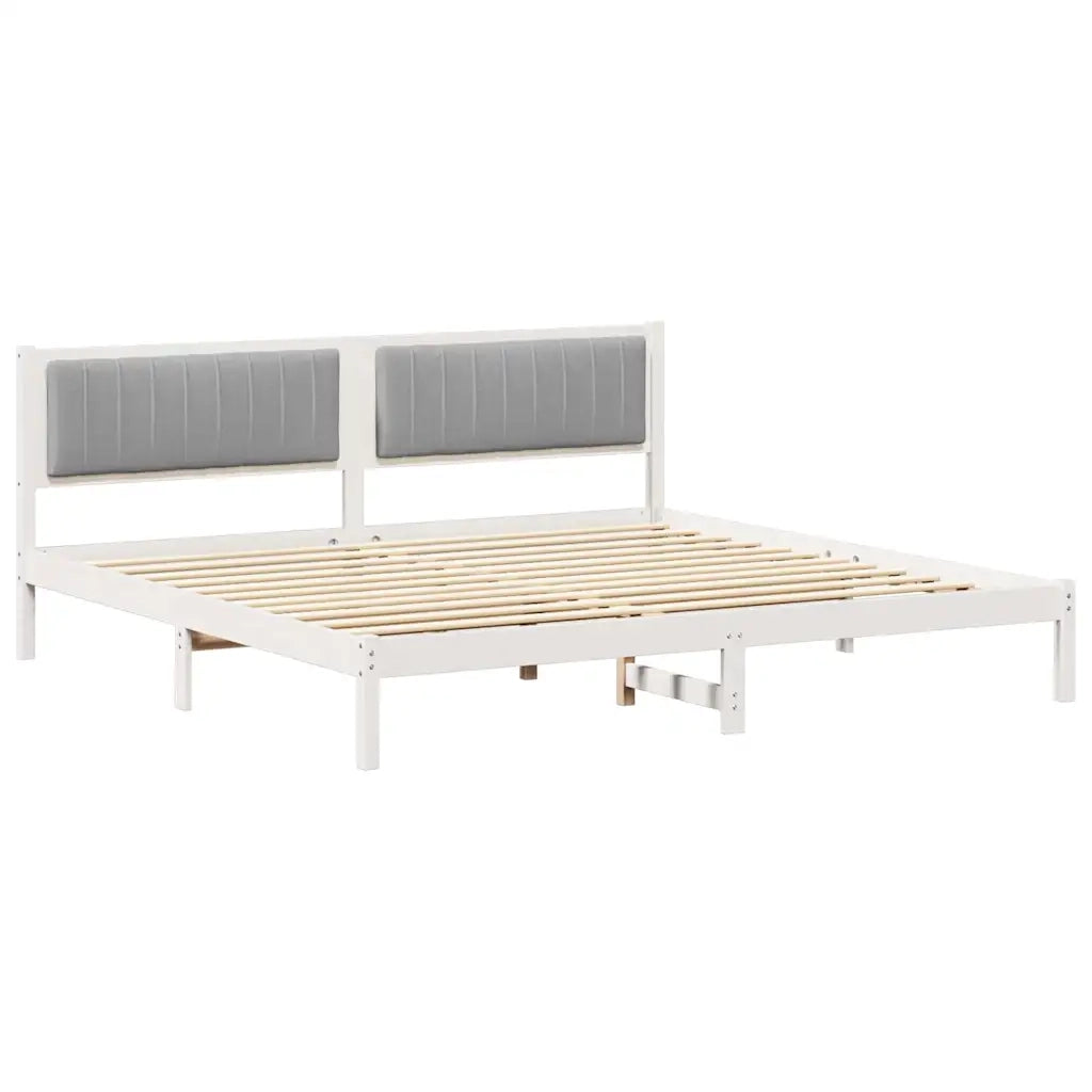 Letto matrimoniale | Letto per adulti | Struttura del letto Grigio chiaro 200 x 200 cm Pino massello