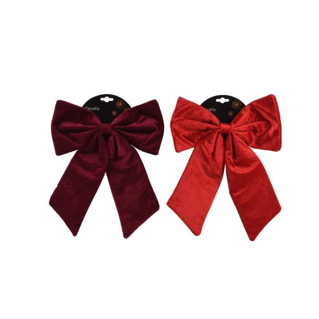 Fiocco poliestere rosso/bordeaux 30x35cm