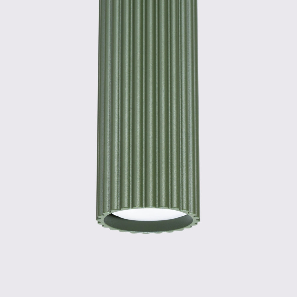Lampada a sospensione KARBON 3L verde oliva