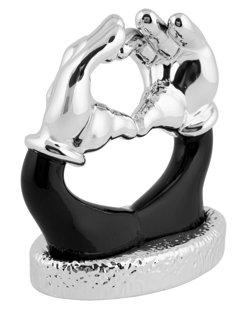 Mickey Love Scultura da Appoggio - Nero/Argento h.16