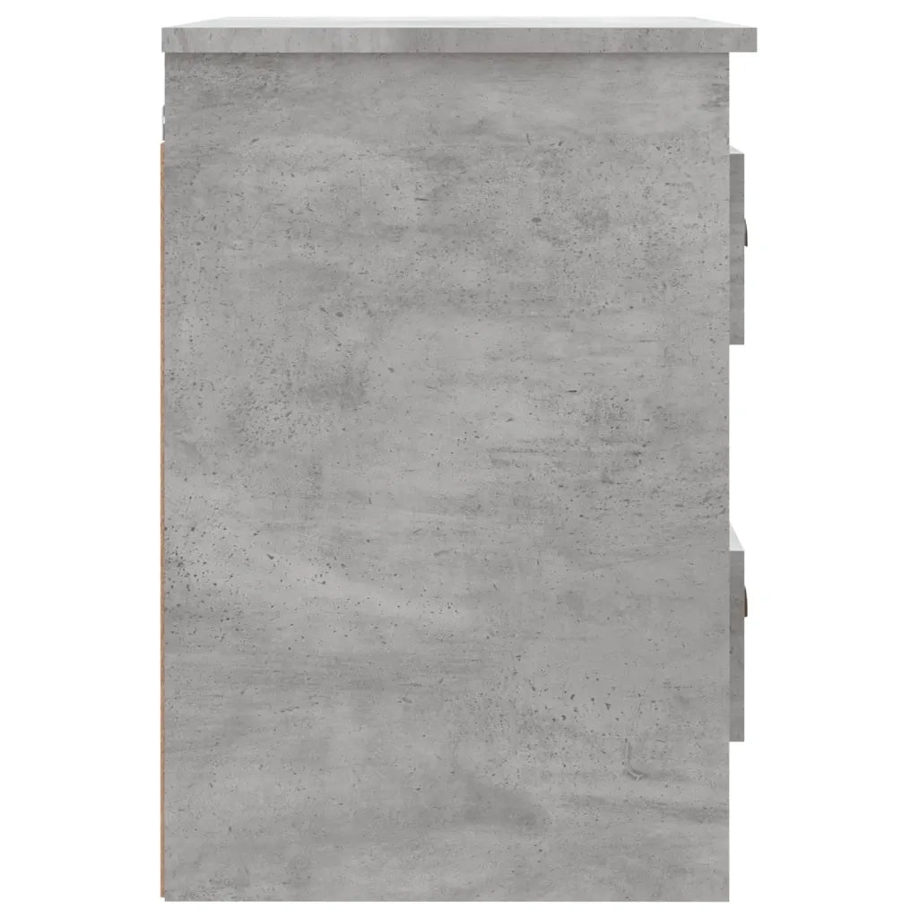 Comodino | Armadio da Notte | Mobiletto da notte a Parete Grigio Cemento 41,5x36x53 cm