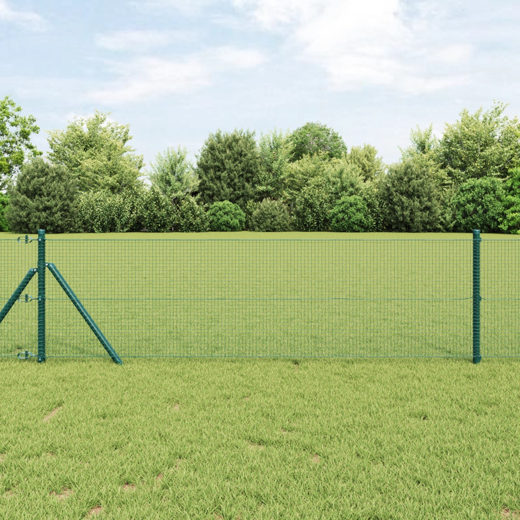 Recinzione Saldata Verde 0.8x10 m Acciaio