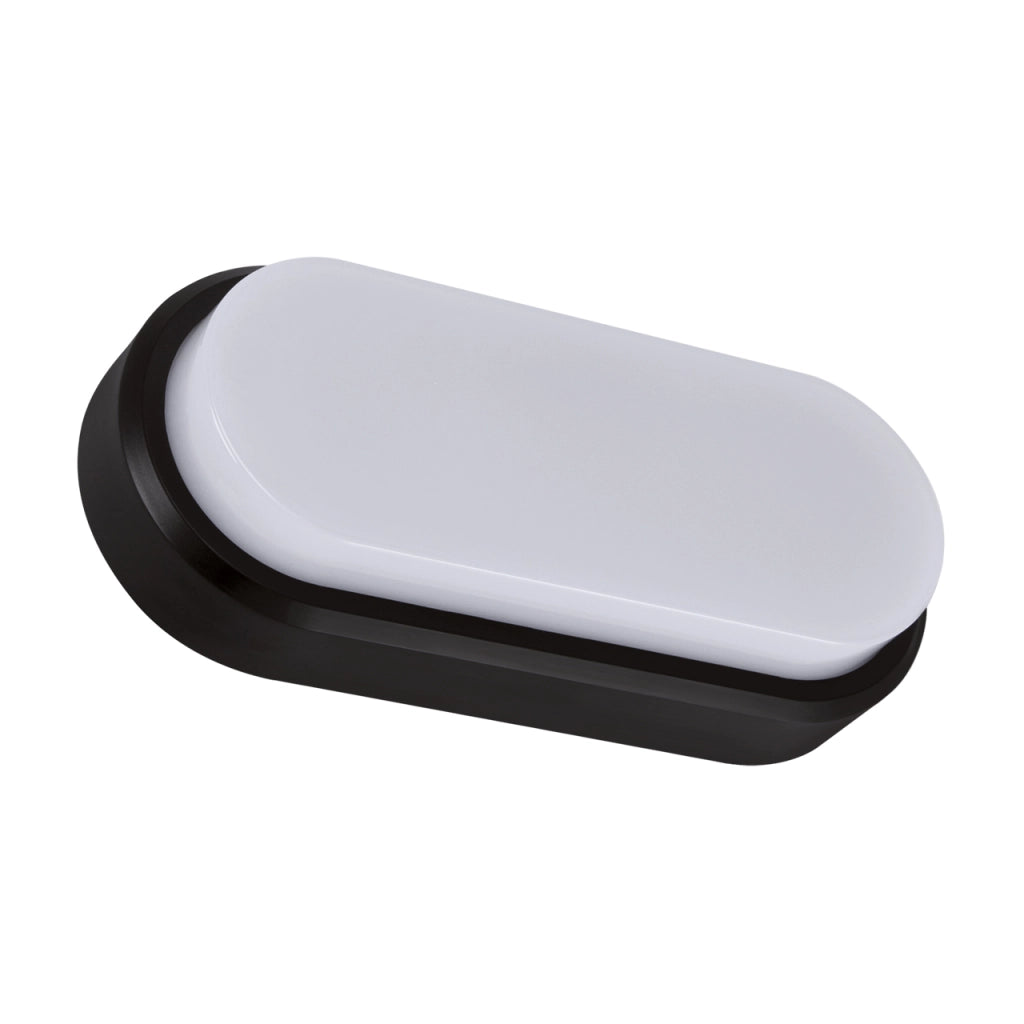 Plafoniera esterna ovale nera LED 12W 4100K IP65 Struhm