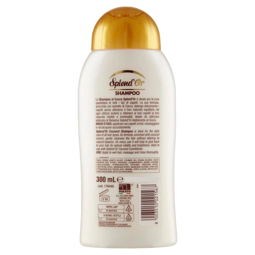 SPLENDOR SHAMPOO ADDOLCENTE AL COCCO 300 ML