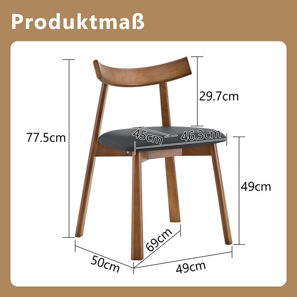 Sedie da Pranzo Set 2 Pezzi con Schienale Ergonomico ¨C MINIMAL ¨C Legno, Imbottite