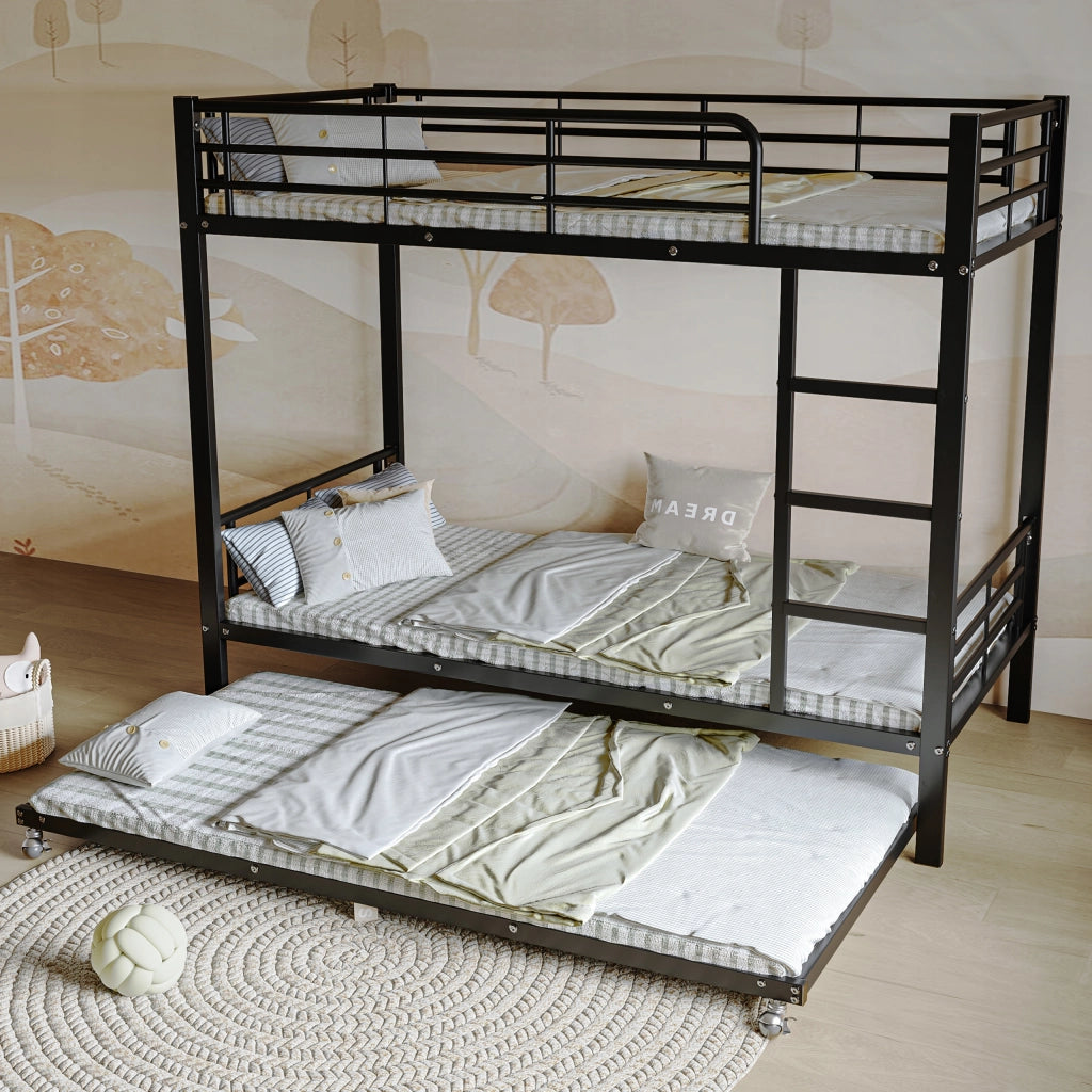Letto a castello estraibile - Xylo - 90x200/90x190 - Nero
