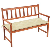 Panchina da giardino arredo esterno per patio terrazzo con cuscino 120 cm legno massello di acacia 02_0011356