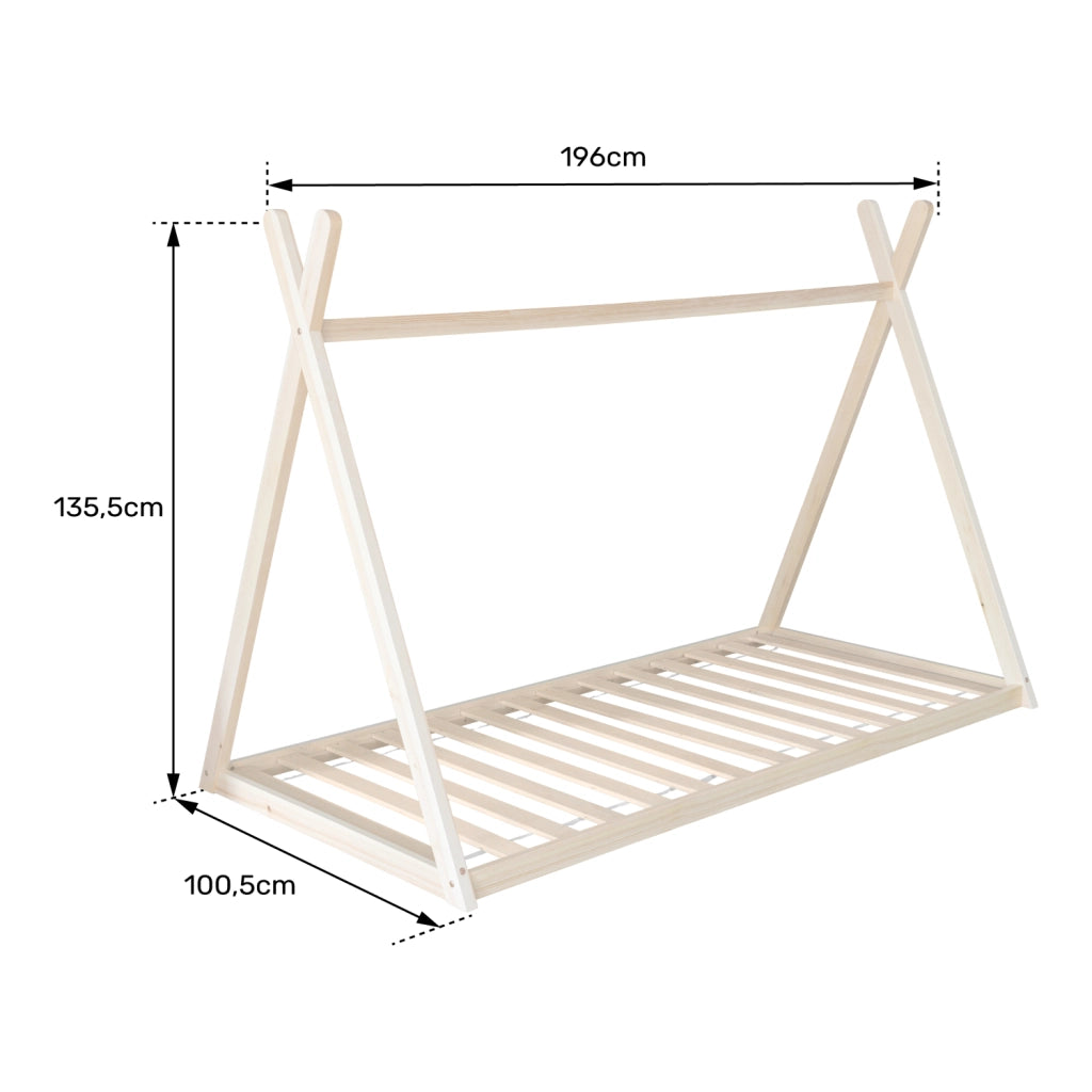 Teepee letto per bambini in legno 190x90cm VALENTIN