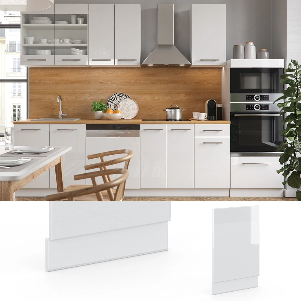 Pannello frontale Fame-Line Bianco lucido/Bianco 45 cm, PL Rovere Vicco