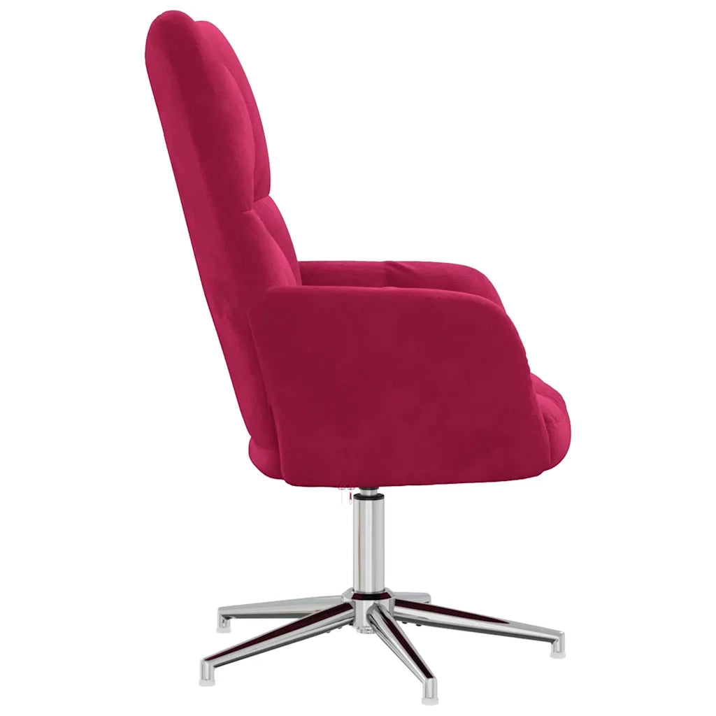 Sedia Relax Rosso Vino in Velluto 328122