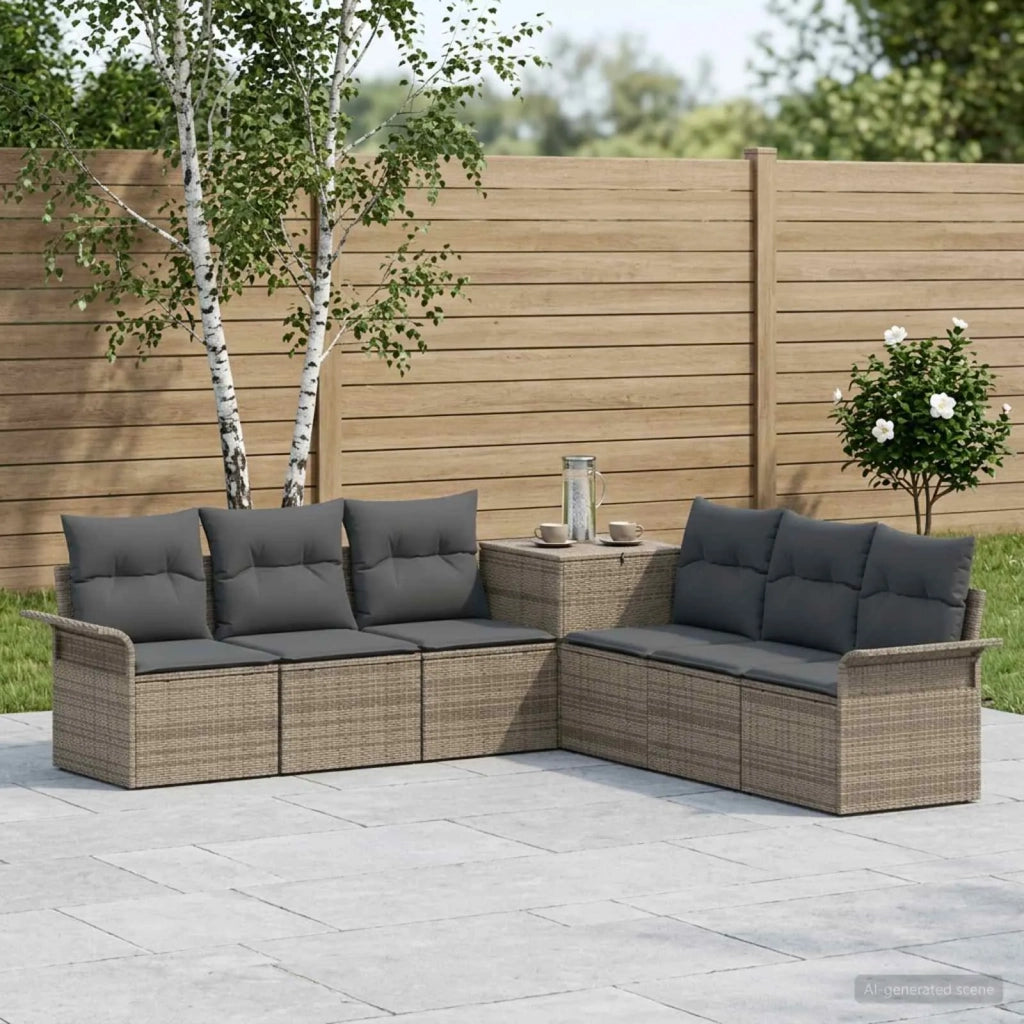 Set di divani 7 pz Grigio e Grigio Scuro 3448664
