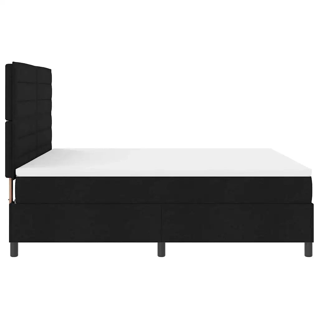 Letto a molle con materasso con led Nero 180 x 200 cm Tessuto 3342811