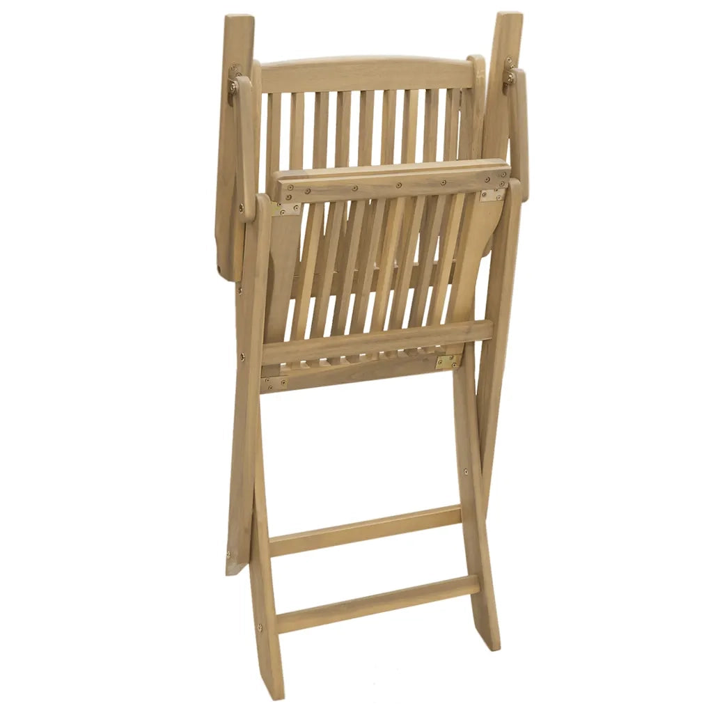 Sedie Giardino Pieghevoli 4 pz 54x61x88 cm Massello Acacia 365742