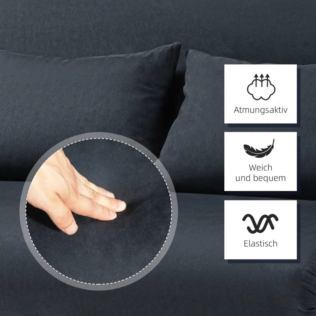 Divano letto 5 posti regolabile ¨C Minimal ¨C similpelle nero