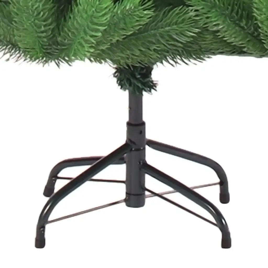 Albero Natale Artificiale Nordmann con LED Palline Verde 120 cm 3077561