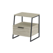 Comodino in legno "Pal" - 45 x 40 x 50 cm - Travertino